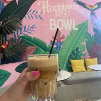 Vegan ice coffee  at Happy Blender in Athens