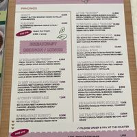 Vegan food menu  at Happy Blender in Athens