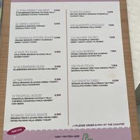 Smoothie options   at Happy Blender in Athens