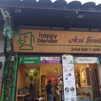 Outside at Happy Blender in Athens