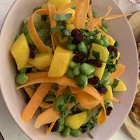 Mango edamame salad - a little underdressed  at Happy Blender in Athens