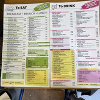 Menu as at August 2024  at Happy Blender in Athens