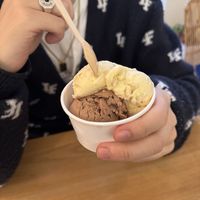 Vanilla and hazelnut ice creamm  at Happy Blender in Athens