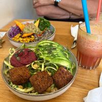 Vegan bowls   at Happy Blender in Athens