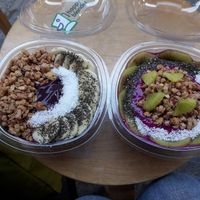 Acai bowl & pitahaya bowl at Happy Blender in Athens