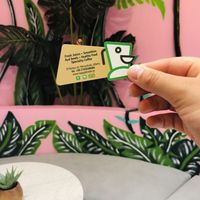 Other side of their business card  at Happy Blender in Athens