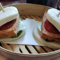 Crispy tofu bao buns (vegan) at Shoryu Ramen in Manchester