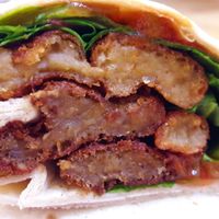 Falafel wrap at The Knights Table in Settle