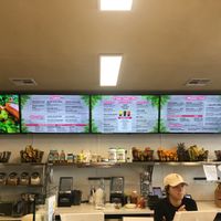 The order counter plus menu at Guacamaya Oasis in Downey