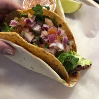 Vegan Tostaco at Guacamaya Oasis in Downey