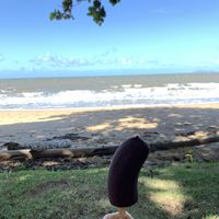 The banana ice cream. Simple but delicious   at 27 Degrees in Palm Cove