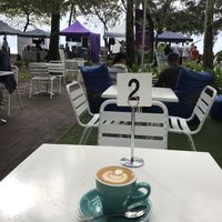 Soy flat white  at 27 Degrees in Palm Cove