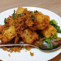 Chilli with five spices Beancurd at 1st Green Veggie Restaurant in Subang Jaya