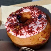 Delicious donut. at Vegan Bowls in Barcelona