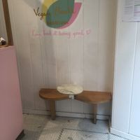 One of 2 tiny seat places  at Vegan Bowls in Barcelona