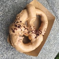 Sweet praline pretzel 🥨  at Vegan Bowls in Barcelona