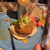 Vegan yardbird with spicy friesd  at Turtle Bay in Cheltenham