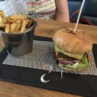 Plant based burger and fries  at All Bar One in Cheltenham