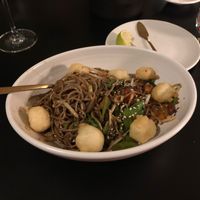 Soba noodles with mint and tofu... yummy  at Vogue Café in Porto