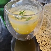 An extra pineapple and basil amuse-bouche at Origens in Evora