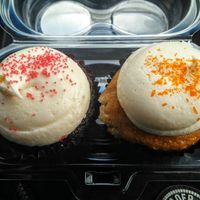 Red velvet and carrot cake at Oh Snap! Cupcakes in Pensacola