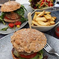 Pur Vegan Menu with Fries for Two at Ben's Burger Bar in Buehl