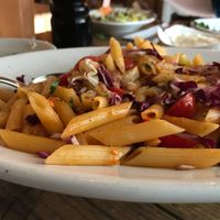 Penne with fresh vegetables at Pasta Arte in Traunstein