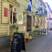 Restaurant is in the Maarja-Magdaleena Gild building on the ground floor.  at Gildi Toidukoda Metsikud Maitsed in Parnu
