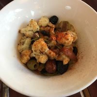 Cauliflower that had a smoky taste-also had dates  at Jaleo in Arlington