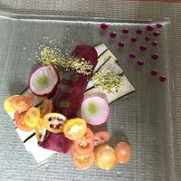 Beetroot cannelloni (raw vegan) at Taksu Garden Cafe in Ubud