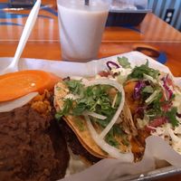 Cauliflower and crispy potato taco combo at Str8 up Tacos in Lakewood