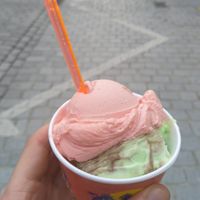Fruity ice cream at Gelateria Da Vinci in Bruges