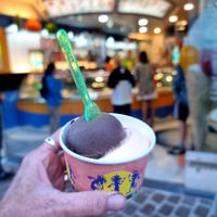 Melon and dark chocolate at Gelateria Da Vinci in Bruges