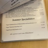 Menu  at Formosa Food in Vienna