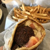 Falafel sandwich and fries at OC Kabob in Ocean City