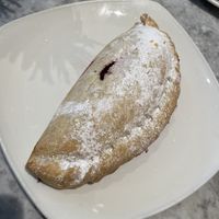 Sweet vegan pasty  at The Yellow Canary in St Ives