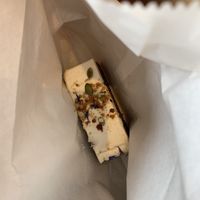 Photo doesn't do justice to lush carrot cake  at Bean Loved in Skipton