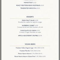 Vegan Menu, sides, deserts & beers at Ego Mediterranean in Preston