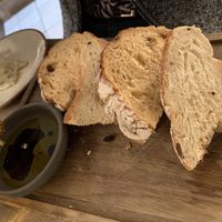 Bread appetiser  at Ego Mediterranean in Preston