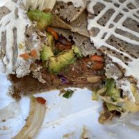 Hozzle crepe- bbq jackfruit and ginger slaw  at Garden Song in Roanoke