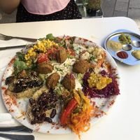 Their sharing platter, 13€50, tasted delicious  at Le Falafel in Nice