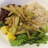 Main course of the set menu  at The Food Studio in Mindo