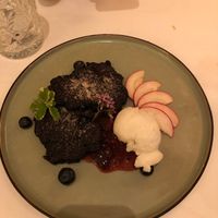 Veganized dessert, waitress recommended sorbet instead of ice cream at Almhof in Hinterthal