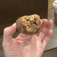 Protein ball after a bite  at Matto in New York City