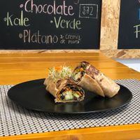 Burrito at Kakao Cocina Vegana in La Paz