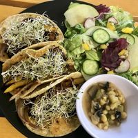 vegan tacos at Kakao Cocina Vegana in La Paz