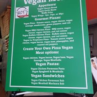 Clearly labeled vegan menu at Troy's Italian Kitchen in Arlington