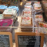 meat substitutes at Lousbergmarkt in Ghent