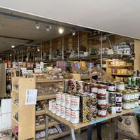 Inside the shop  at Earth Natural Foods in North West London