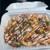 Loaded kimchi fries.  at Go Vegan San Antonio in San Antonio